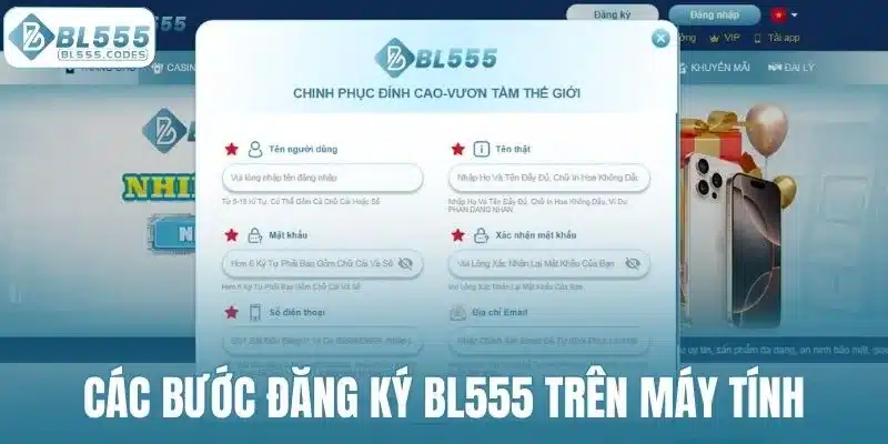Các bước đăng ký BL555 trên máy tính