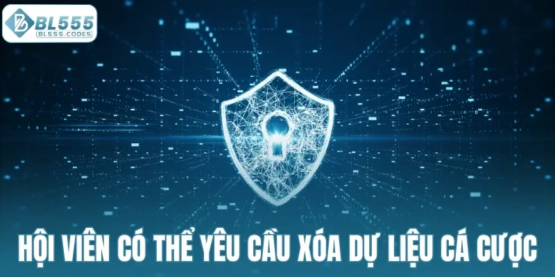 Hội viên có thể yêu cầu xóa dự liệu cá cược