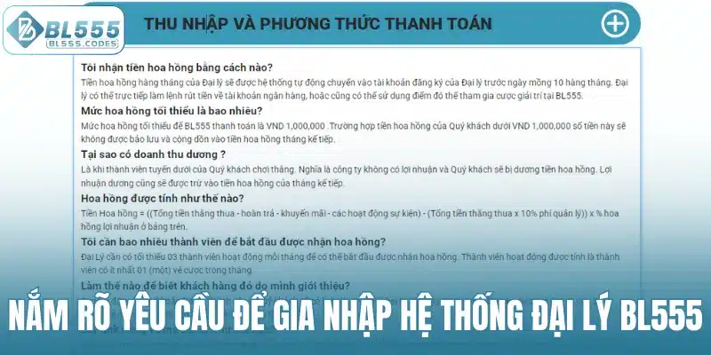 Nắm rõ yêu cầu để gia nhập hệ thống đại lý BL555