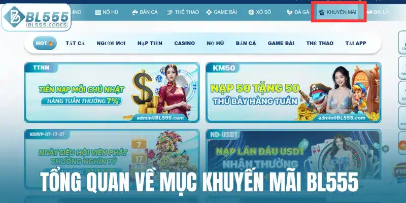 Tổng quan về mục khuyến mãi BL555